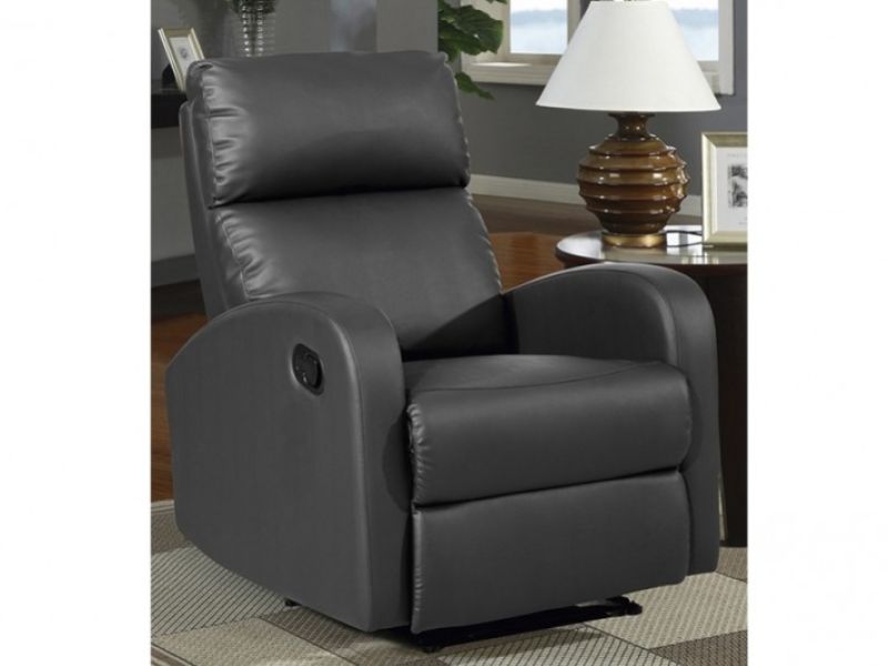 GFW Nevada Recliner Chair BROWN Faux Leather