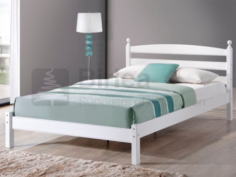 Birlea Oslo 4ft6 Double White Wooden Bed Frame