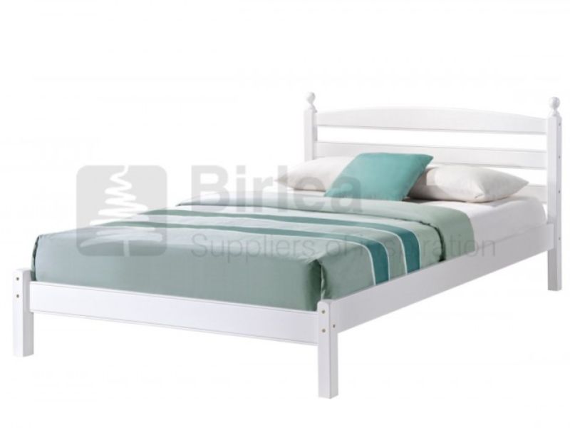 Birlea Oslo 4ft6 Double White Wooden Bed Frame