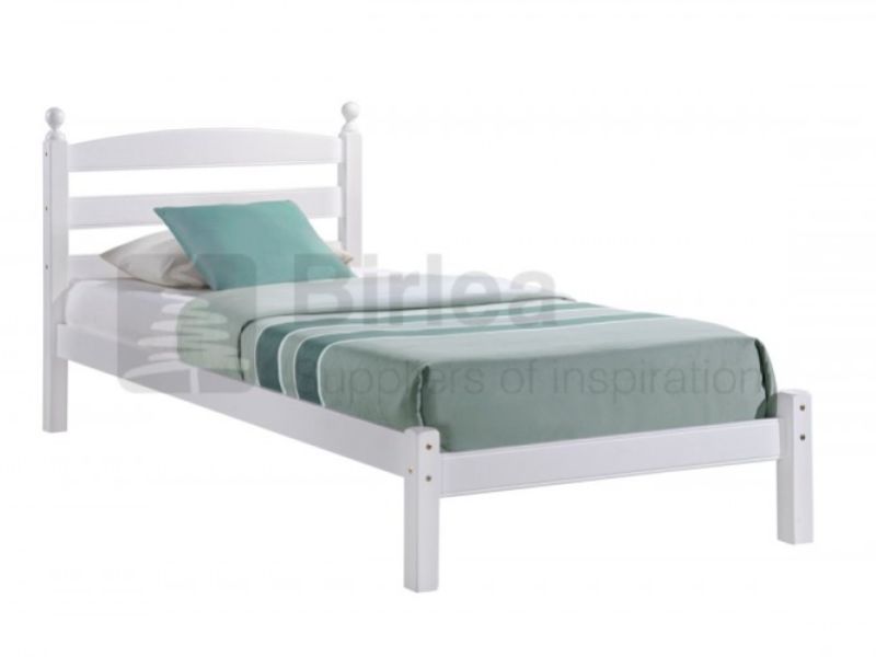 Birlea Oslo 3ft Single White Wooden Bed Frame