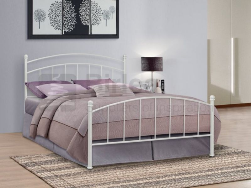 Birlea Eleanor 4ft Small Double White Metal Bed Frame