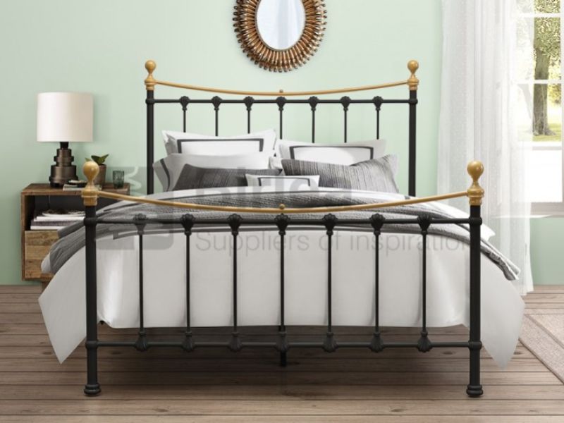 Birlea Montrose 4ft Small Double Black Metal Bed Frame