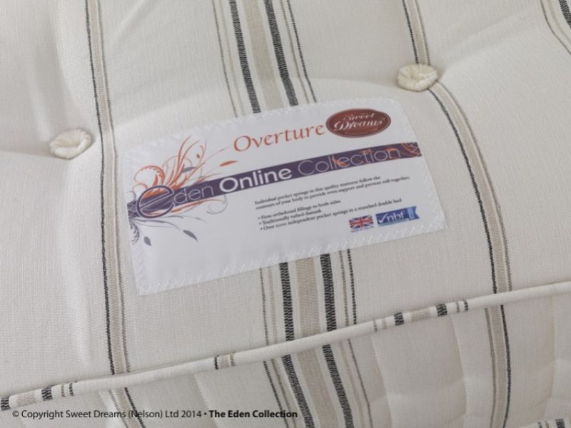 Sweet Dreams Overture 3ft Single 1000 Pocket Sprung Mattress