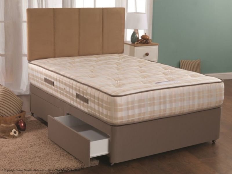 Sweet Dreams Percussion 4ft6 Double Open Coil Sprung Divan Bed