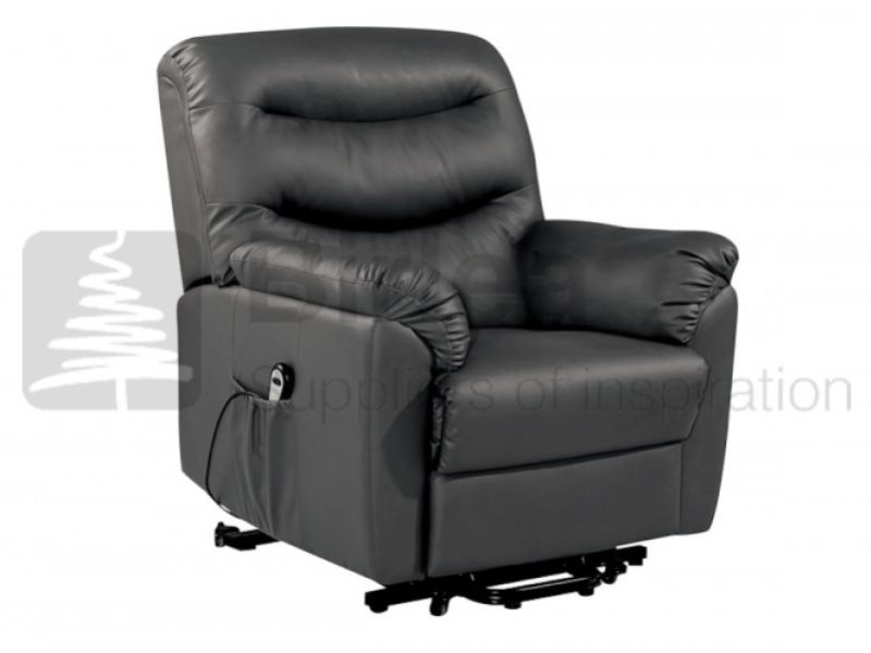 Birlea Regency Black Faux Leather Rise And Recline Chair