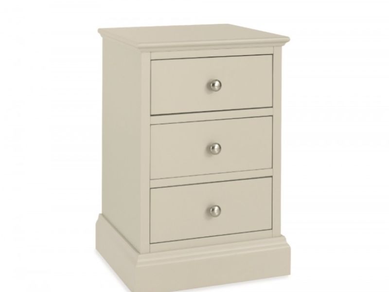 Bentley Designs Ashby Soft Grey 3 Drawer Bedside