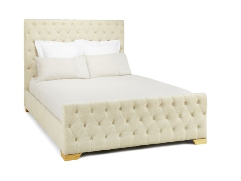 Serene Lillian 4ft6 Double Pearl Fabric Bed Frame