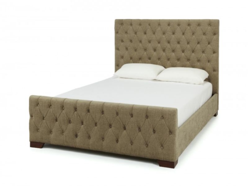 Serene Lillian 5ft Kingsize Fudge Fabric Bed Frame