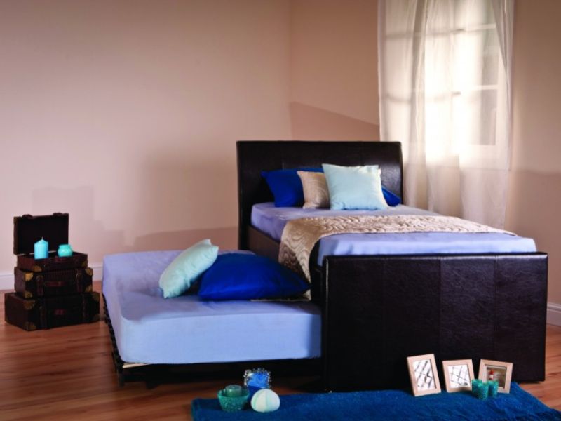 Sweet Dreams Brambling 3ft Single Brown Faux Leather Guest Bed Frame