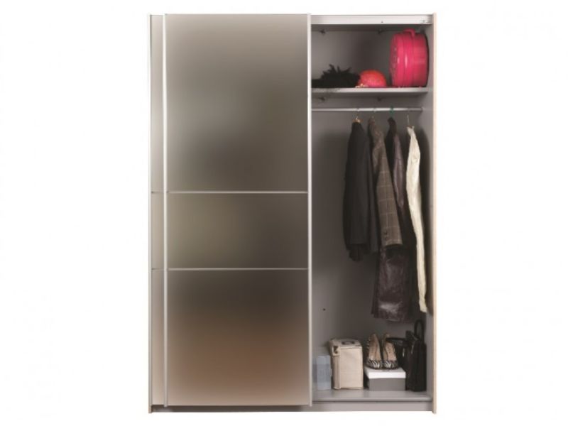 Sweet Dreams Gloss White Sliding Door Wardrobe with Mirrors