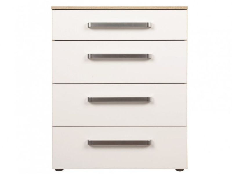 Sweet Dreams Gloss White 4 Drawer Chest of Drawers