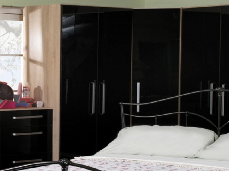 Sweet Dreams Gloss Black 6 Drawer Chest of Drawers