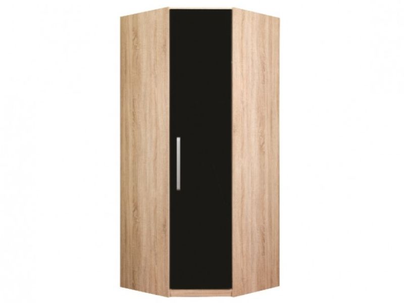 Sweet Dreams Gloss Black Corner Wardrobe
