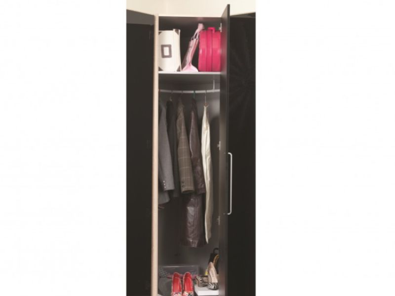 Sweet Dreams Gloss Black Corner Wardrobe
