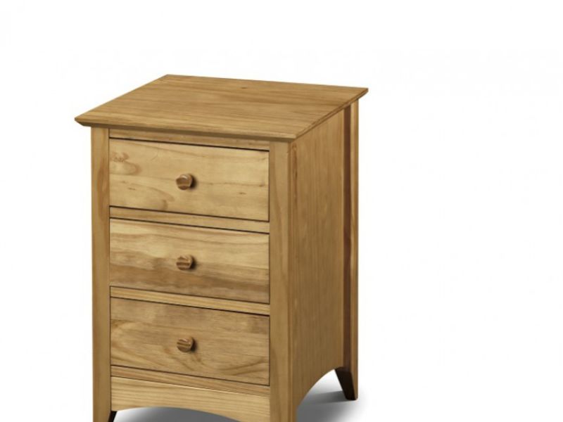 Julian Bowen Kendal Pine 3 Drawer Bedside