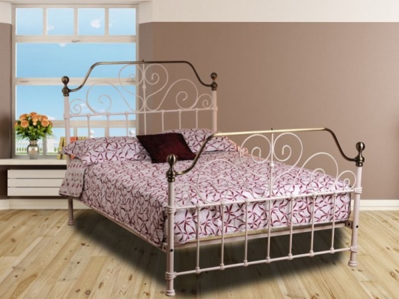 Sweet Dreams Kai 4ft6 Double Cream Metal Bed Frame