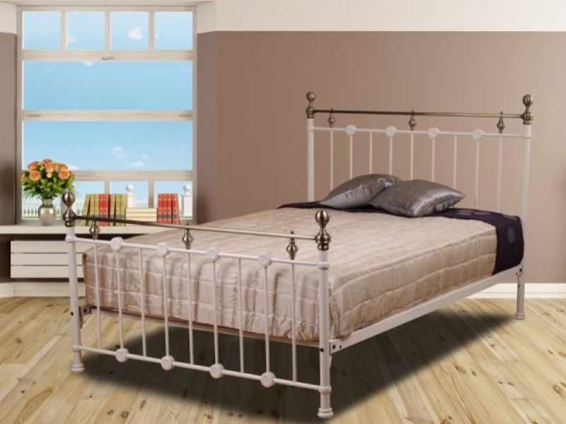 Sweet Dreams Kimberley 4ft6 Double Cream Metal Bed Frame