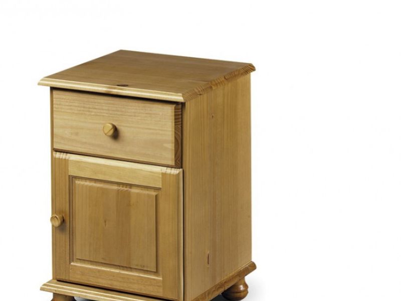 Julian Bowen Pickwick Pine Wooden 1 Drawer 1 Door Bedside
