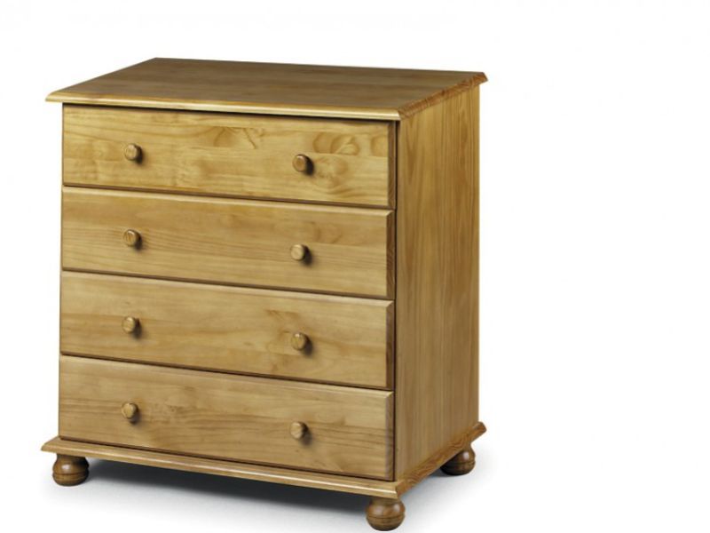 Julian Bowen Pickwick Pine Wooden 4 Drawer Chest