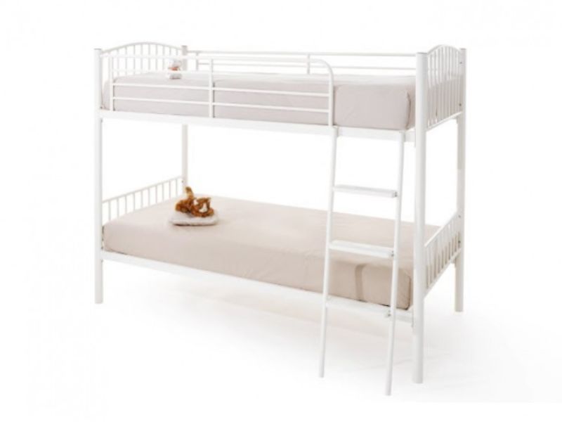 Serene Oslo White Metal Bunk Bed