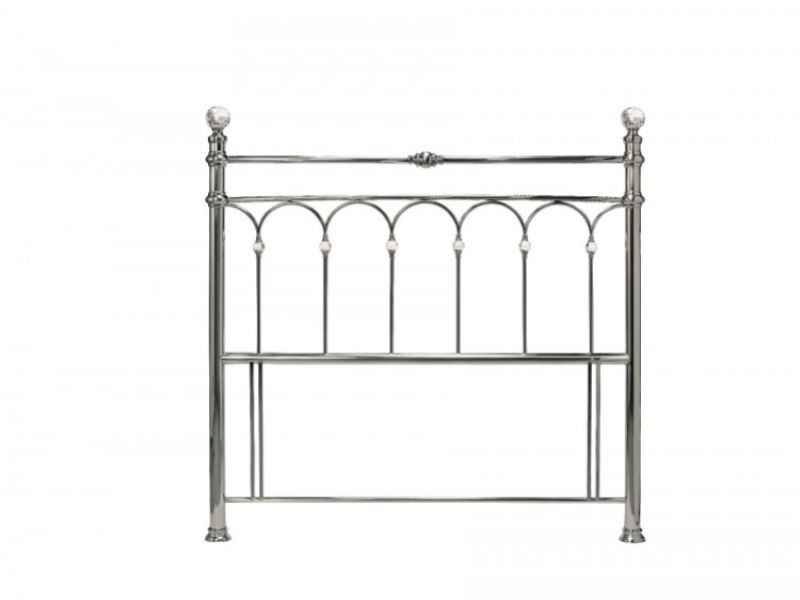 Bentley Designs Krystal 4ft6 Double Shiny Nickel Metal Headboard