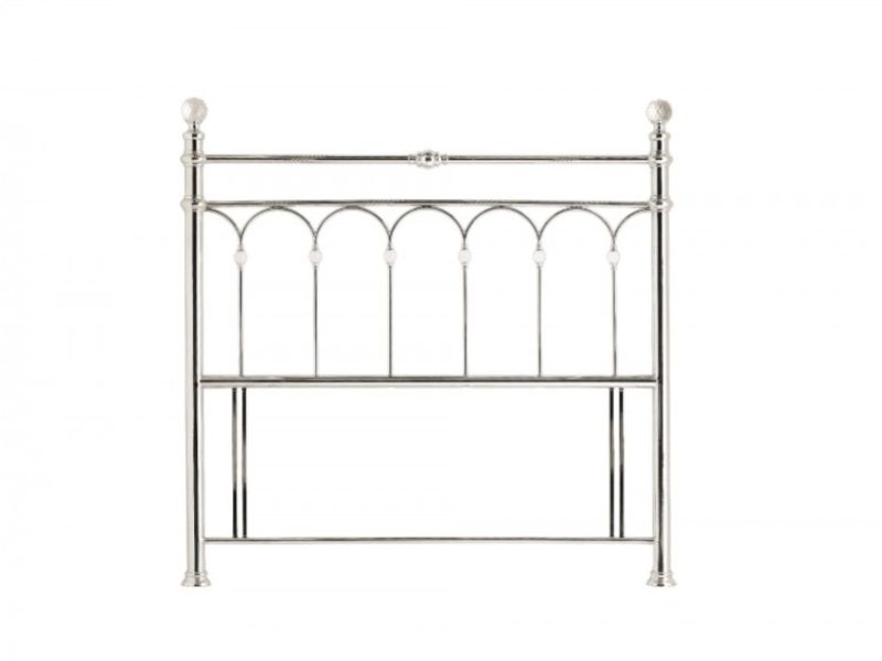 Bentley Designs Krystal 4ft6 Double Chrome Metal Headboard