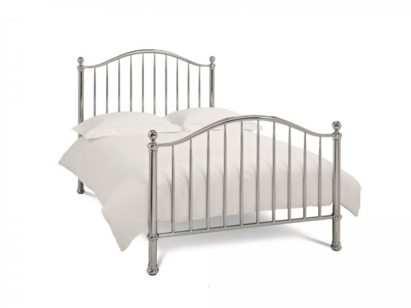 Bentley Designs Sabina 4ft6 Double Mirror Nickel Metal Bed Frame