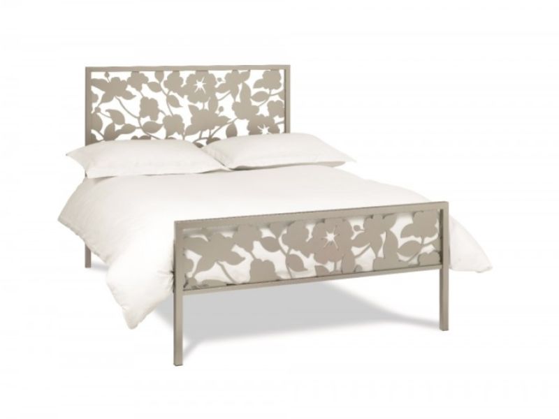 Bentley Designs Floral 4ft6 Double Nickel Metal Bed Frame