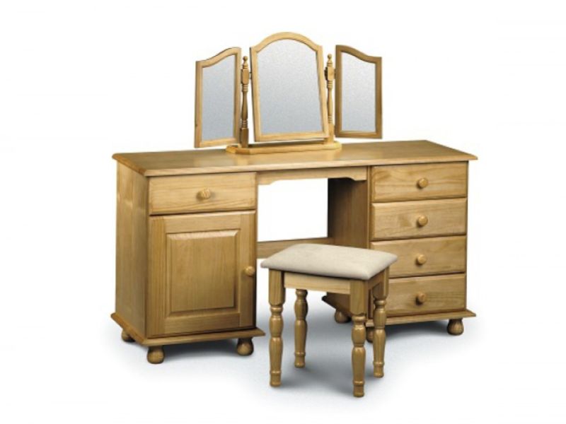 Julian Bowen Pickwick Pine Twin Pedestal Dressing Table