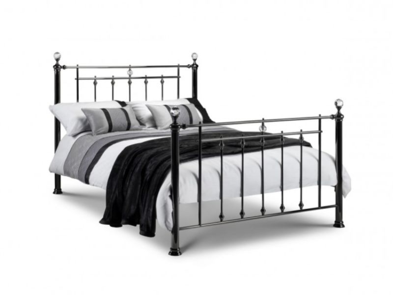 Julian Bowen Marquis 4ft6 Double Black Nickel Metal Bed Frame