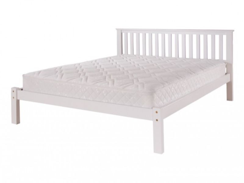 Airsprung Napoli 4ft6 Double Low Footend White Wooden Bed Frame