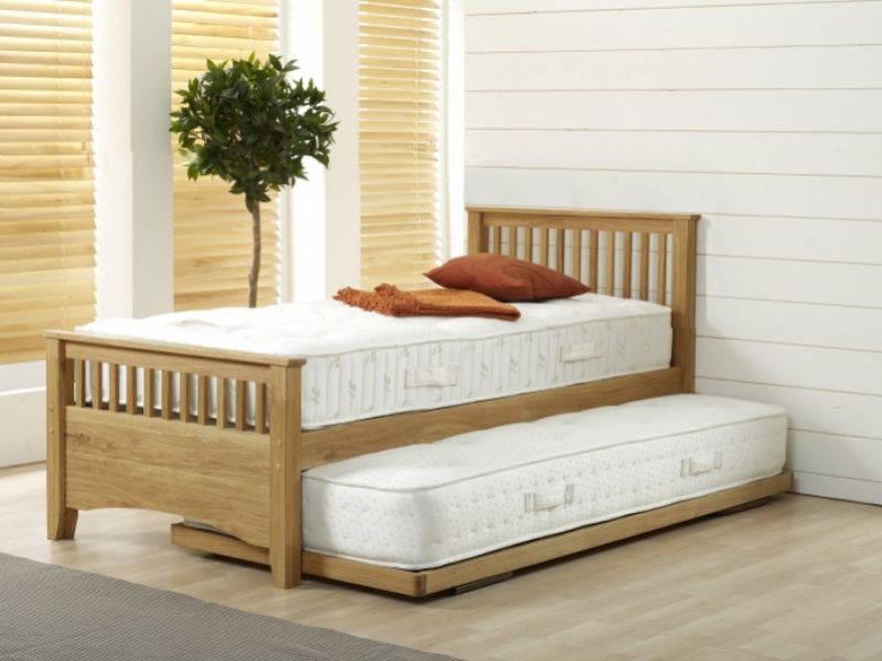 Airsprung Oakrest Wooden Oak Finish Guest Bed