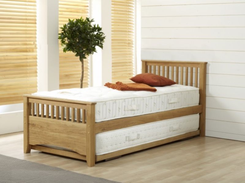 Airsprung Oakrest Wooden Oak Finish Guest Bed