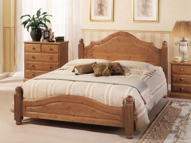 Airsprung Carolina 4ft6 Double Low Footend Cinnamon Wooden Bed Frame