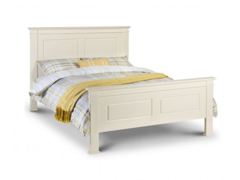Julian Bowen La Rochelle Stone White 5ft Kingsize Wooden Bed