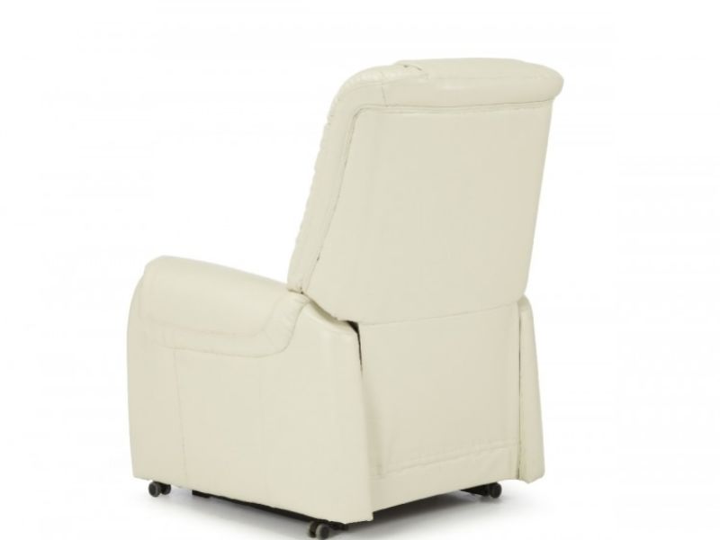 Serene Alta Cream Faux Leather Rise And Recline Chair
