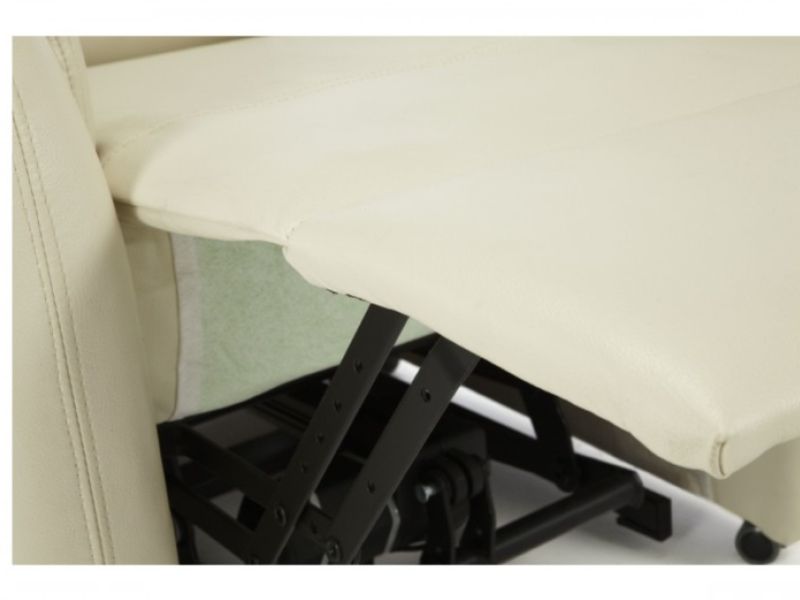 Serene Alta Cream Faux Leather Rise And Recline Chair