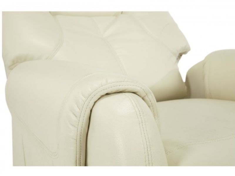 Serene Alta Cream Faux Leather Rise And Recline Chair