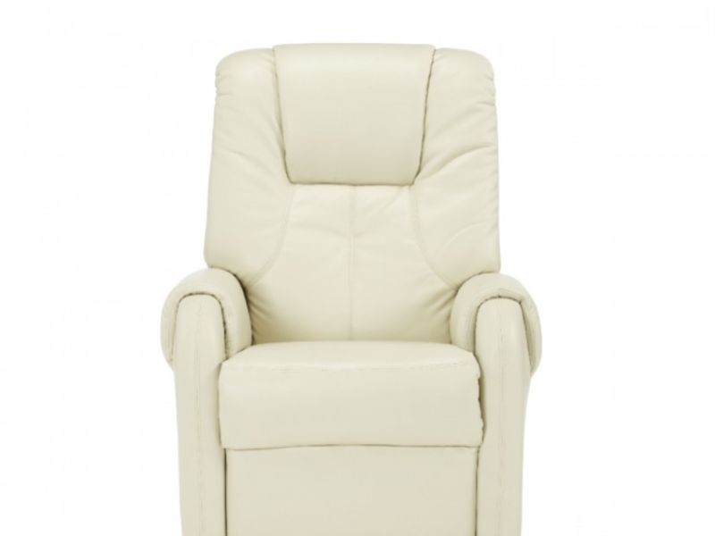 Serene Alta Cream Faux Leather Rise And Recline Chair