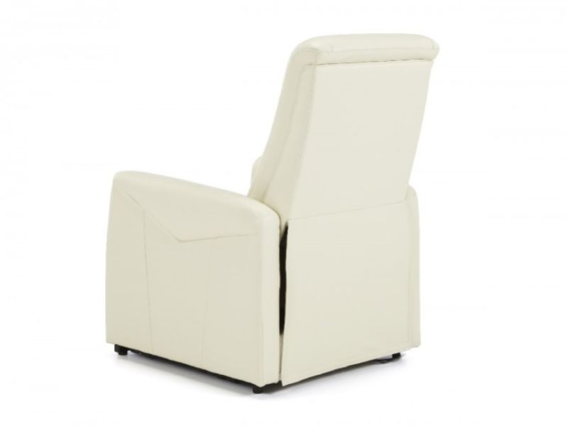 Serene Brevik Cream Faux Leather Recliner Chair