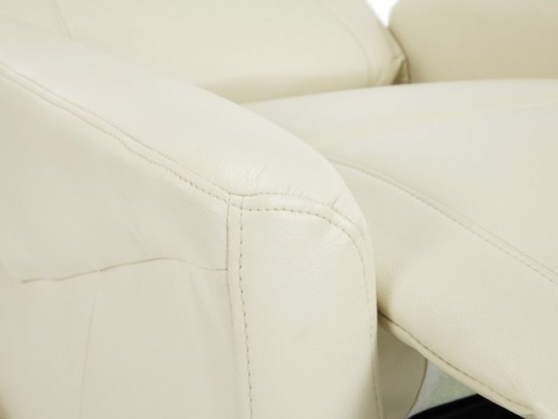 Serene Brevik Cream Faux Leather Recliner Chair