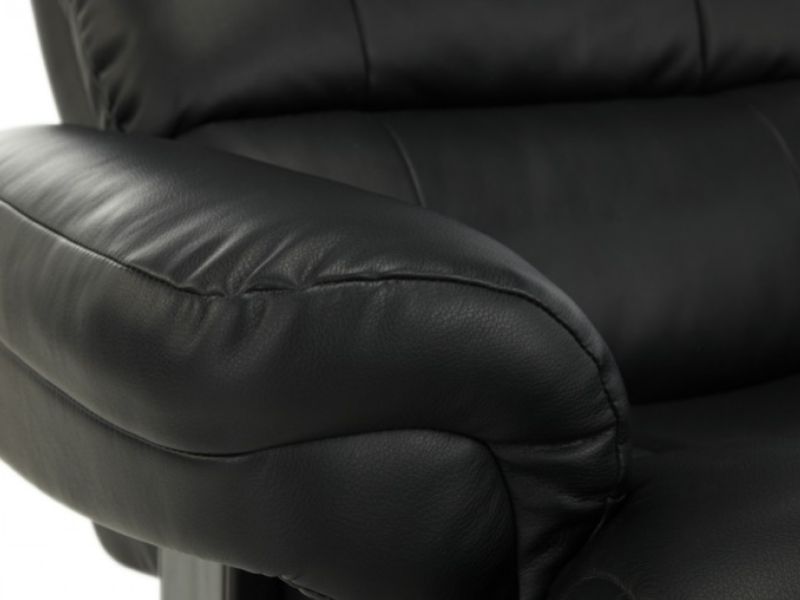 Serene Horten Black Faux Leather Recliner Chair