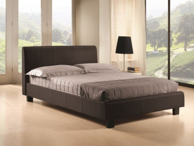 Time Living Hamburg 3ft Single Black Fabric Bed Frame