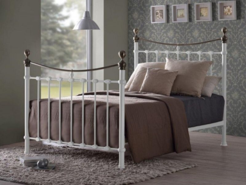 Time Living Elizabeth White 4ft6 Double Metal Bed Frame