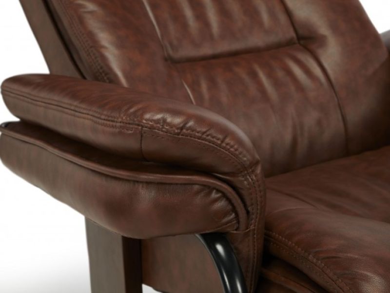 Serene Moss Chestnut Faux Leather Recliner Chair