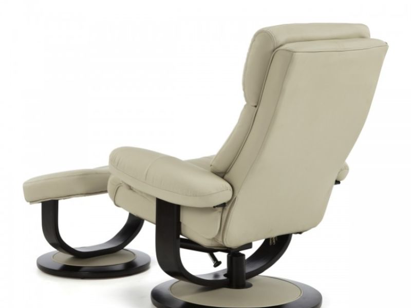 Serene Risor Taupe Bonded Leather Recliner Chair