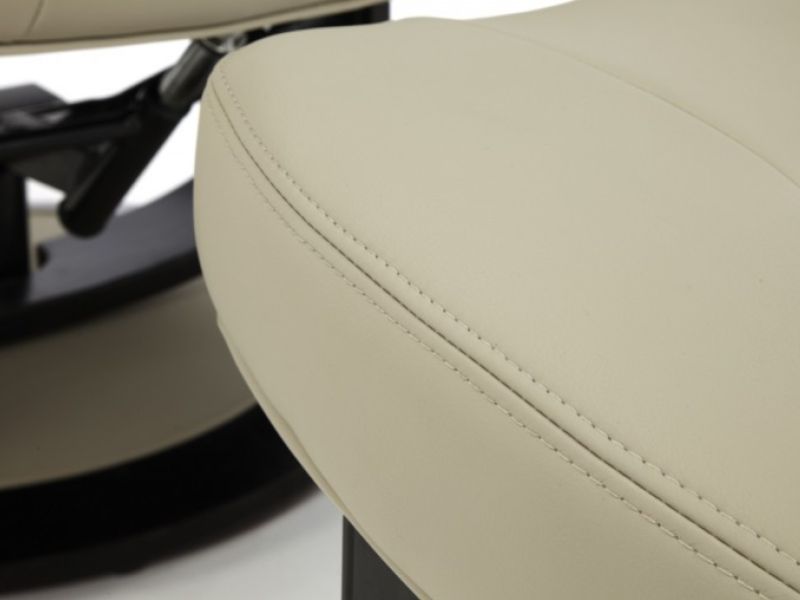 Serene Risor Taupe Bonded Leather Recliner Chair