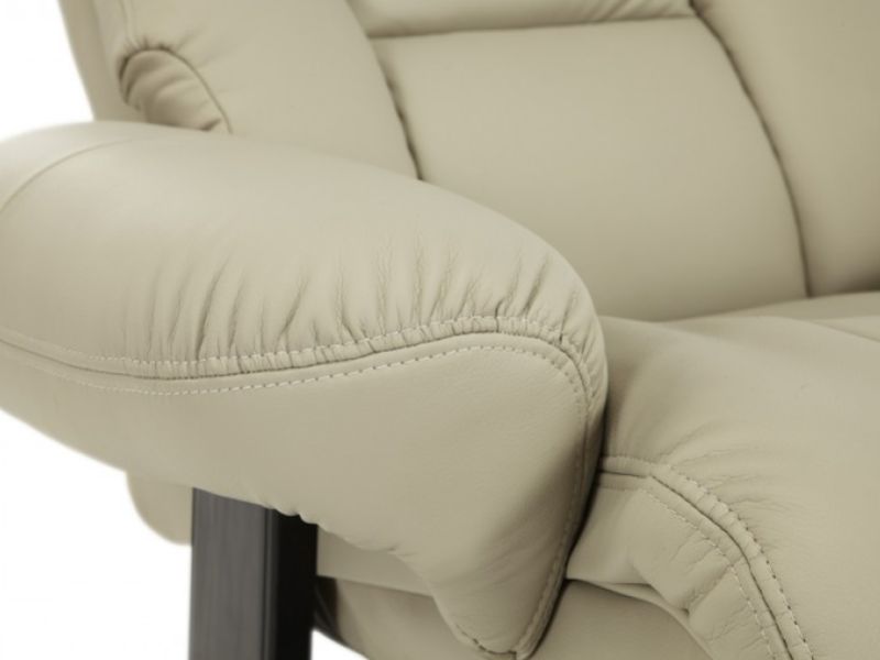 Serene Risor Taupe Bonded Leather Recliner Chair