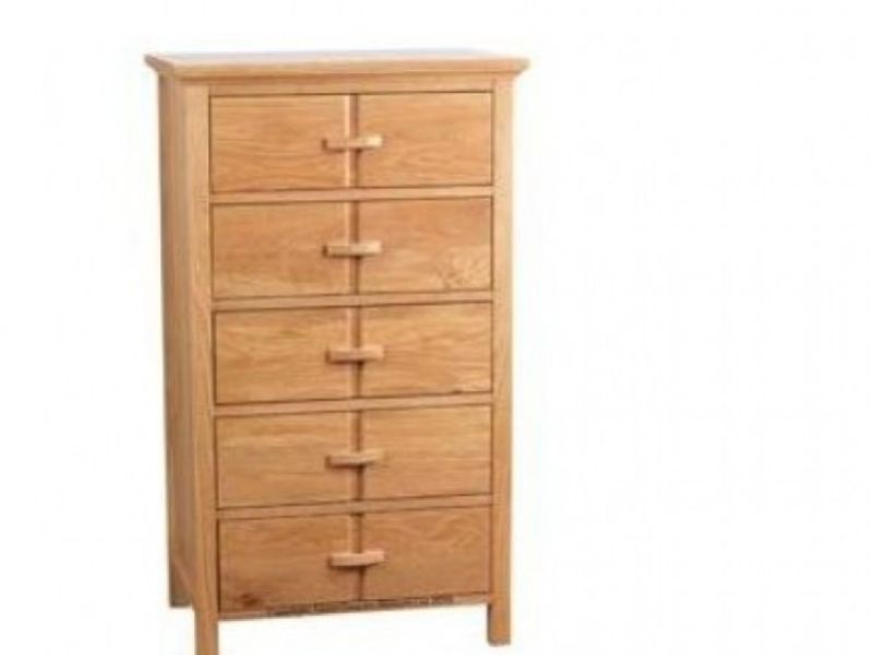 Sweet Dreams Wren 5 Drawer Chest of Drawers in Oak