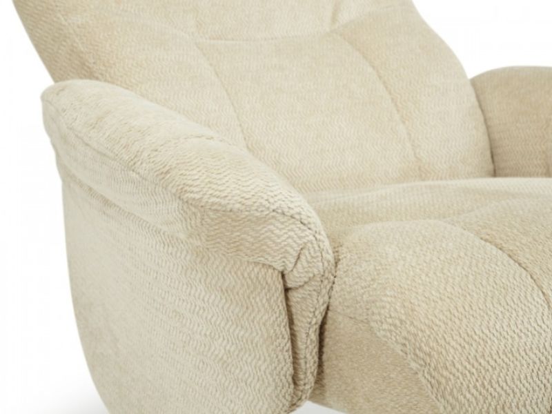 Serene Mandal Cream Fabric Recliner Chair